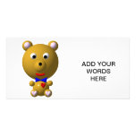 Cute bear with bowtie and heart! photo cards