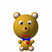 Cute bear with bowtie and heart!