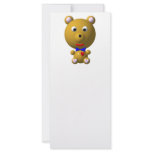 Cute bear with bowtie and heart! rack cards
