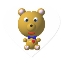 Cute bear with bowtie and heart!