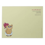 Cute Bear with Heart Balloon Large Notepad notepads