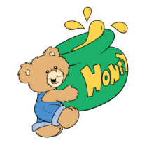 Cute Bear with Huge Honey Pot Photo Cut Outs