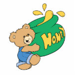 Cute Bear with Huge Honey Pot photo sculptures