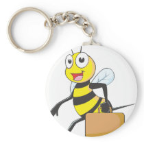Cute Bee Cartoon Carry Attache Go to Work Office