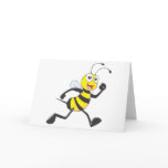 Cute Bee Cartoon Running Jogging Walking Shirt cards