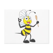 Cute Bee in Chef Outfit Delicious