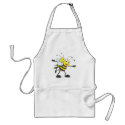 Cute Bee Mom Mum Playing with Daughter aprons