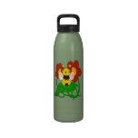 Cute Bee with flowers water bottles