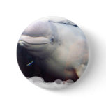 Cute Beluga Whale Button