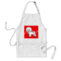 Cute Bichon Frise Cartoon Aprons