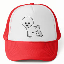 Cute Bichon Frise Cartoon Trucker Hats