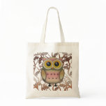 Cute Big Eyed Owl Tote Bag