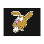 cute big teeth brown bunny rabbit postcards