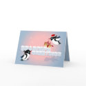 Cute Birds with Christmas Present cards