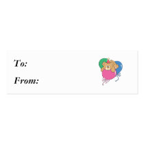 Cute Birthday Balloon Bear Business Cards