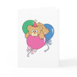 Cute Birthday Balloon Bear cards