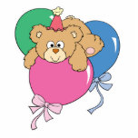 Cute Birthday Balloon Bear photo sculptures