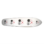 Cute Black and Grey Cats, with Hearts. Custom Skate Board
