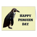 Cute Black and White Penguin Birthday Card
