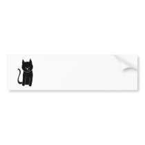 Cute Black Cat Bumper Stickers