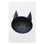 Cute Black Cat. Cat Cartoon illustration. Flyer Design