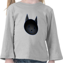 Cute Black Cat. Cat Cartoon illustration. Shirt