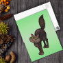 Cute Black Cat Green Eyes Post Cards