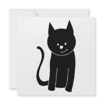 Cute Black Cat Custom Announcements