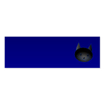 Cute Black Cat on deep midnight blue. Business Card Templates