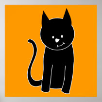 Cute Black Cat Poster