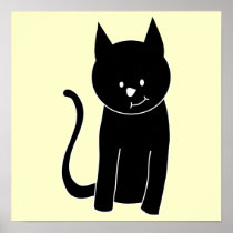 Cute Black Cat Posters