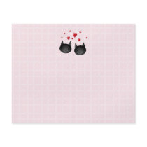 Cute Black Cats with Hearts, on pale pink. Custom Personalized Flyer