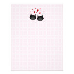 Cute Black Cats with Hearts, on pale pink. Custom Invite
