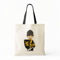 Cute Black Crusader Knight Tote Bag