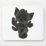 Cute black kitten mousepads