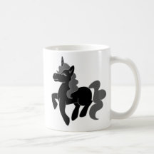 Cute Black Unicorn Coffee Mugs