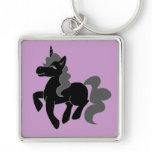 Cute Black Unicorn Key Chains