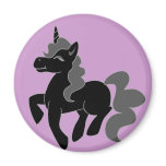 Cute Black Unicorn Magnets
