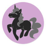Cute Black Unicorn Sticker