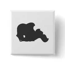 Cute black Whale Buttons