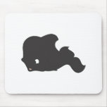 Cute black Whale mousepads