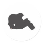 Cute black Whale stickers