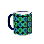 Cute Blue and Green Dandelions Mug