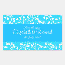 Cute blue autumn fruits Save the date Sticker