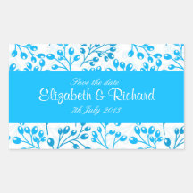 Cute blue autumn fruits Save the date Sticker