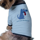 Cute Blue Cartoon Dog Is It Time For Dinner Custom pet clothing