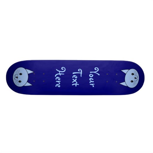 Cute Blue Cat Skate Decks