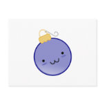 Cute Blue Christmas Ornament postcards
