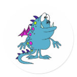 cute blue dragon monster creature stickers