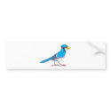 Cute Blue Jay Bird Cartoon Shirt bumper stickers